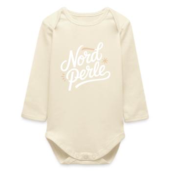 Nordperle Hambourg mer du Nord mer Baltique Deern allemand du Nord - Body bébé manches longues biologique - écru doux - Devant
