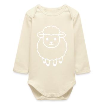 Sheep Sheep Lamb - Baby Organic Long-Sleeved Bodysuit - soft Ecru - Front