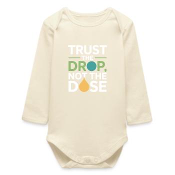 Certified Clinical Dilution Specialist Apparel  - Baby Organic Long-Sleeved Bodysuit - soft Ecru - Front