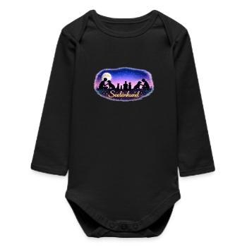 Soul Dog Love - Baby Organic Long-Sleeved Bodysuit - black - Front