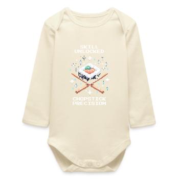 Skill freigeschaltet | Stäbchen Präzision - Baby Organic Langarmbody - Natur - Vorne