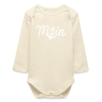 Hello - Baby Organic Long-Sleeved Bodysuit - soft Ecru - Front