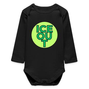 I C E out!  - Baby Organic Langarmbody - Schwarz - Vorne
