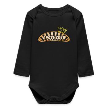 Gift for pharmacists - Baby Organic Long-Sleeved Bodysuit - black - Front