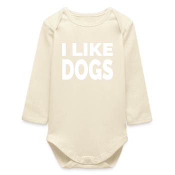 canine - Body bébé manches longues biologique - écru doux - Devant