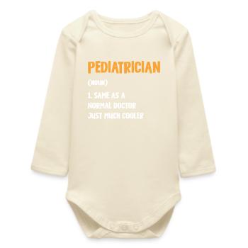 Pédiatre avec un style supplémentaire - Body bébé manches longues biologique - écru doux - Devant