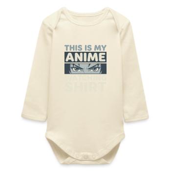 Focus on: The Ultimate Anime Shirt - Baby Organic Long-Sleeved Bodysuit - soft Ecru - Front