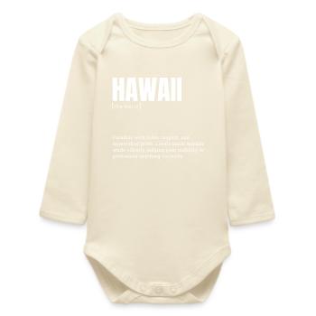 Langue de la fierté hawaïenne - Body bébé manches longues biologique - écru doux - Devant