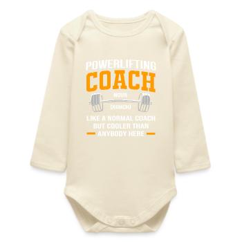 Deadlift - Baby Organic Long-Sleeved Bodysuit - soft Ecru - Front