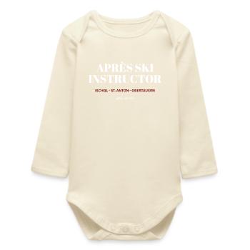 Après Ski Instructor - Baby Organic Langarmbody - Natur - Vorne
