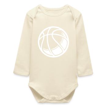 Ballon de basket-ball - Body bébé manches longues biologique - écru doux - Devant