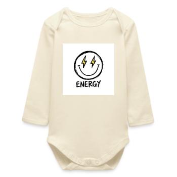 Lightning Smile Energy Tee - Baby Organic Langarmbody - Natur - Vorne