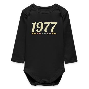 1977 - Baby Organic Long-Sleeved Bodysuit - black - Front