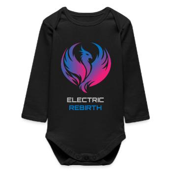 Phoenix Neon - Body bébé manches longues biologique - noir - Devant