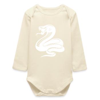 Silhouette du python serpent - Body bébé manches longues biologique - écru doux - Devant
