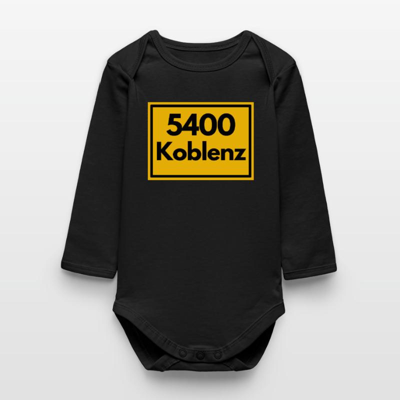 OLD POSTCODE POSTCODE RETRO 5400 KOBLENZ GERMAN Baby Organic Long-Sleeved Bodysuit