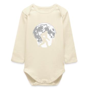 Joueur de rugby Bigfoot Moon - Body bébé manches longues biologique - écru doux - Devant