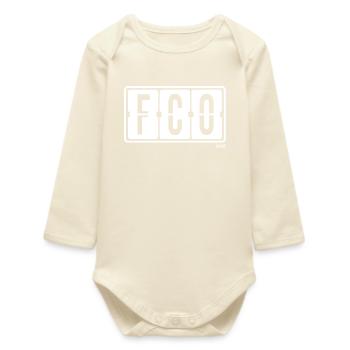 Rom FCO, City Souvenir Socken, Tasse, Mütze, Cap - Baby Organic Langarmbody - Natur - Vorne