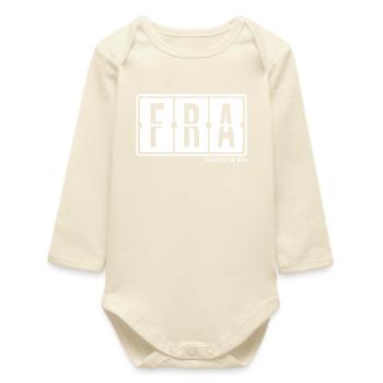 Frankfurt FRA, City Souvenir T-shirt, Tasse,  Bag - Baby Organic Langarmbody - Natur - Vorne