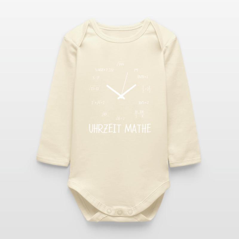 Temps maths math élève enseignant de maths Body bébé manches longues biologique