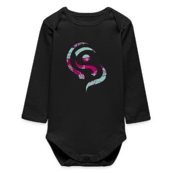 yoga_design_13 - Body bébé manches longues biologique - noir - Devant