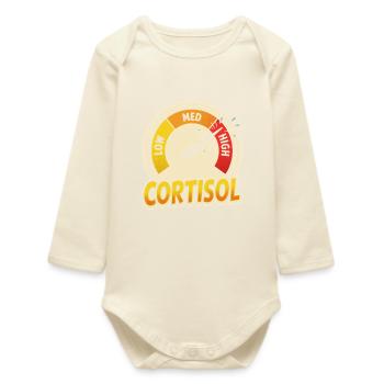 Cortisol Measuring Point T-Shirt - Body bébé manches longues biologique - écru doux - Devant