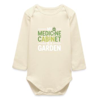 Équipement pharmaceutique biologique certifié - Body bébé manches longues biologique - écru doux - Devant