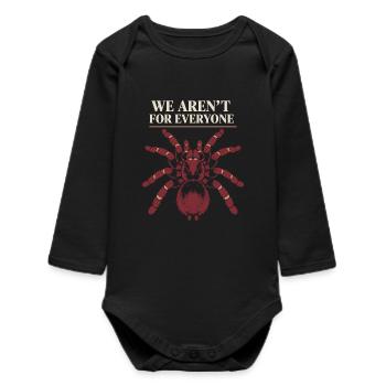 Propriétaire d’araignée Propriétaire de la Tarentule - Body bébé manches longues biologique - noir - Devant