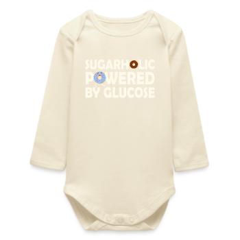 Sugarholic angetrieben von Glukose - Baby Organic Langarmbody - Natur - Vorne