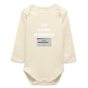 Work in progress – Loading bar - Travail bureau - Body bébé manches longues biologique - écru doux - Devant