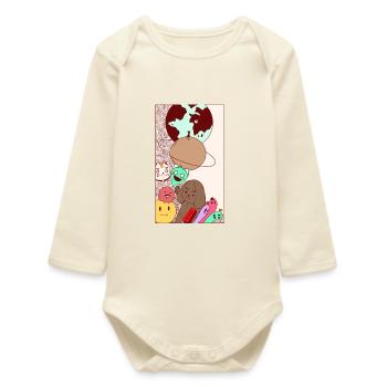 Colors universe - Baby Organic Long-Sleeved Bodysuit - soft Ecru - Front