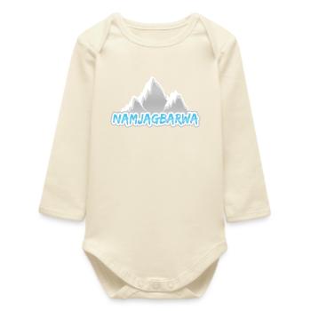 Namjagbarwa as hiking - Baby Organic Long-Sleeved Bodysuit - soft Ecru - Front