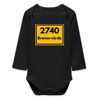 ANCIEN CODE POSTAL RETRO 2740 BREMERVÖRDE – VOIR - Body bébé manches longues biologique - noir - Devant