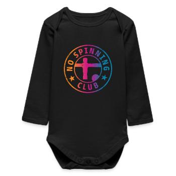 Tischfußball - Baby Organic Langarmbody - Schwarz - Vorne
