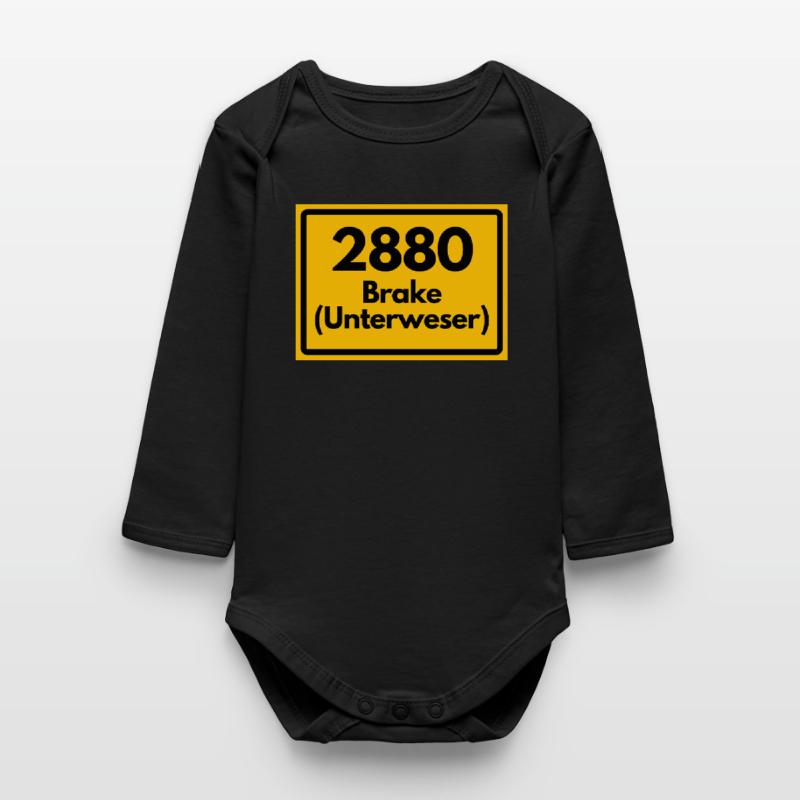 OLD POSTCODE ZIP CODE RETRO 2880 BRAKE UNTERWESER! Baby Organic Long-Sleeved Bodysuit