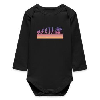 Drummer Evolution - Baby Organic Long-Sleeved Bodysuit - black - Front