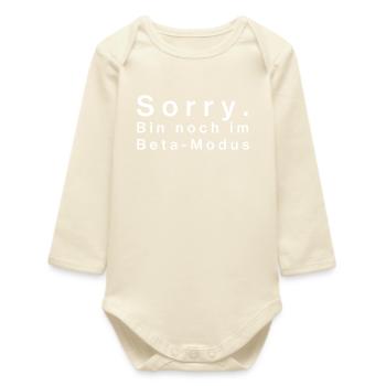 Désolé. Je suis encore en mode bêta - Body bébé manches longues biologique - écru doux - Devant
