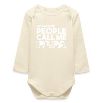 Mes préférés m’appellent Papa Ingénieur Civil - Body bébé manches longues biologique - écru doux - Devant