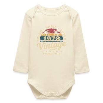 April 1978 - Baby Organic Langarmbody - Natur - Vorne
