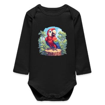 L’ère de l’ara - Body bébé manches longues biologique - noir - Devant