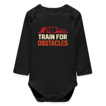 Obstacle Course Racer Obstacle Course Ocr - Baby Organic Long-Sleeved Bodysuit - black - Front