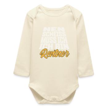 Rentner - Baby Organic Langarmbody - Natur - Vorne
