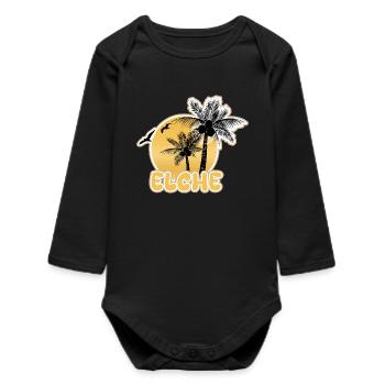 Strand Elche - Baby Organic Langarmbody - Schwarz - Vorne