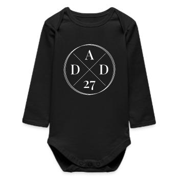 Papa 2027 - Body bébé manches longues biologique - noir - Devant