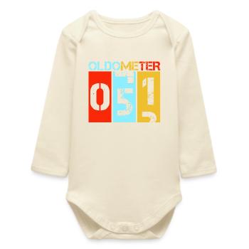 51 Retro Vintage 51st Birthday Design - Baby Organic Long-Sleeved Bodysuit - soft Ecru - Front