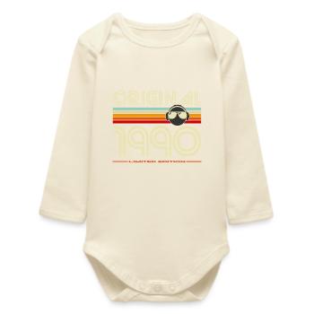 Original 1990 Vintage Edition - Baby Organic Long-Sleeved Bodysuit - soft Ecru - Front