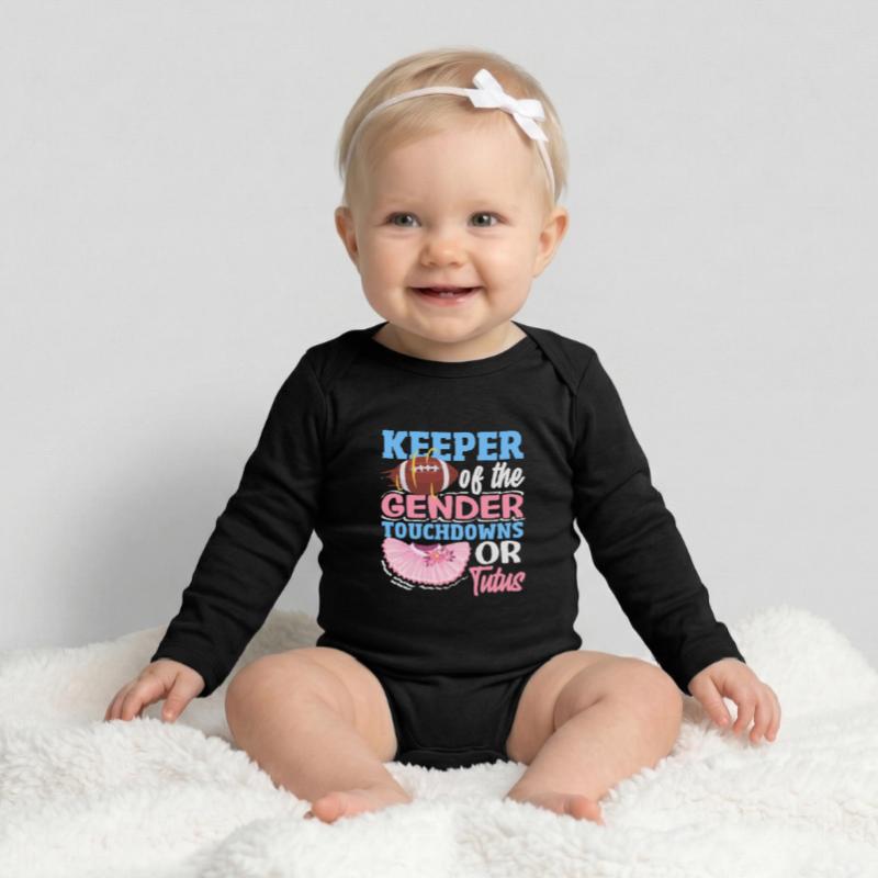Hüter Des Geschlechts Touchdowns Oder Tutus Baby Organic Langarmbody