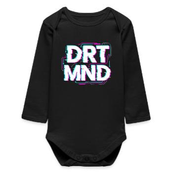 T-shirt glitch de Dortmund, sweat à capuche, casquette - Body bébé manches longues biologique - noir - Devant