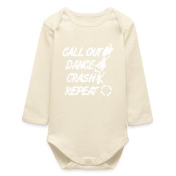 Breakdance Moves - Baby Organic Long-Sleeved Bodysuit - soft Ecru - Front