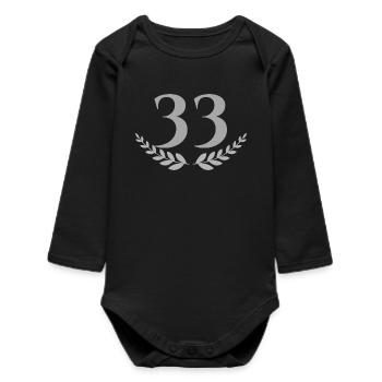 33 - Baby Organic Langarmbody - Schwarz - Vorne